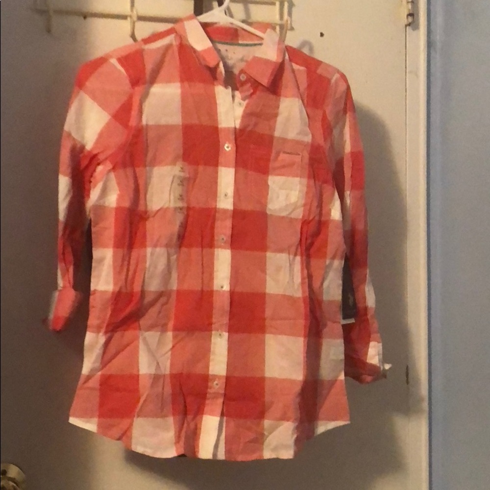 Plaid NWT button down shirt